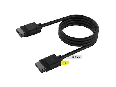 Corsair iCUE LINK Kable 1x 600mm (sort) Corsair iCUE LINK Kable 1x 600mm (sort)