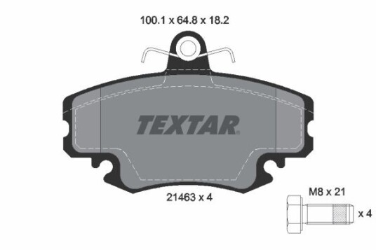 Bremseklosser TEXTAR 2146306 Bremseklosser TEXTAR 2146306