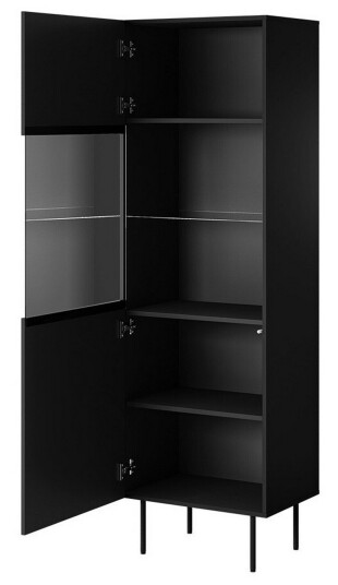Vitrineskap Juniskär 190 cm Svart