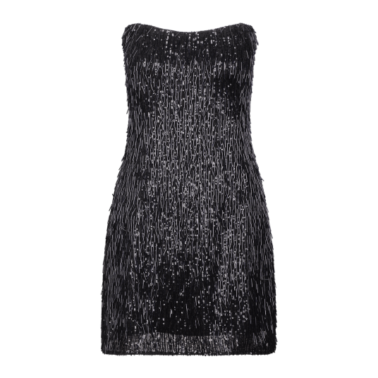 Anthea Dress Black XS Beaded embellished short dress
