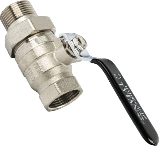 Hydroland Kuleventil Vann M/ Skrufeste Håndtak 3/4" Tytan M/W // Zkw 20 Ws R H Tytan