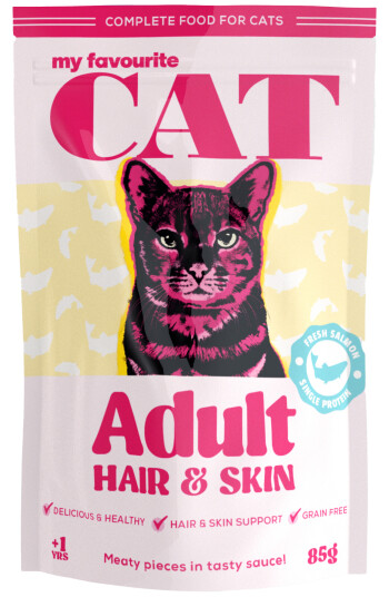 My Favourite Cat Lakseposer 85 g Våtfôr for Helse og Pels
