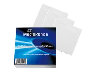 MediaRange CD/DVD-muffe kapasitet: 1 CD/DVD hvit en pakke 100