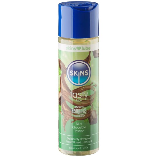 Skins Mint Chocolate Passion Vannbasert glidemiddel 130 ml - Klar Skins Mint Chocolate Passion Vannbasert glidemiddel 130 ml - Klar
