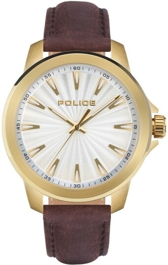 Police Herreklokke PEWJA2207804 Mensor Gullfarget/Lær Ø44 mm