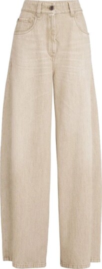 Brunello Cucinelli Dame Jeans Beige M, Brunello Cucinelli Dame Jeans Beige M,