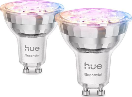Philips Hue Essential White Colour Ambiance GU10 spotpære 2 pakning