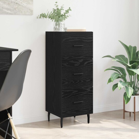 Serviesskap Svart eik 34 x 34,5 x 90 cm Konstruert tre