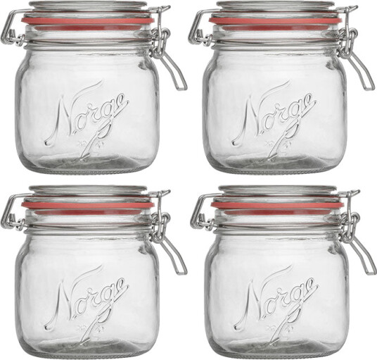 Norgesglasset Norgesglass m/Hengslet Lokk 0,4L 4pk