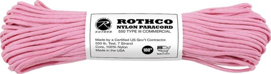 Rothco Paracord Nylon 30m Pink