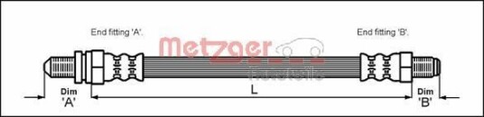 Bremseslange METZGER 4112517