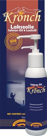 Kronch Lakseolje Omega 3 og 6 1L til Hund og Katt