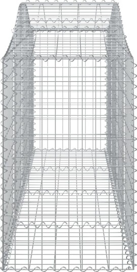 vidaXL Gabionkurver buede 6 stk 200x50x80/100 cm galvanisert jern