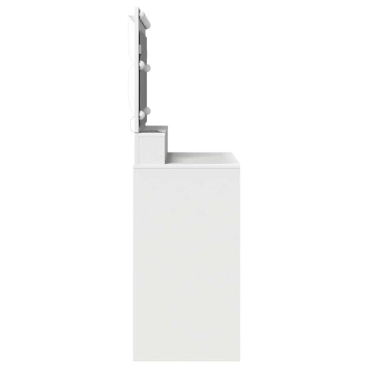  Hvit Sminkebord med LED Lys 100x41x135 cm