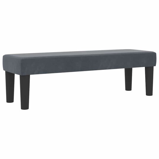  Box Spring Seng med Madrass & Benk Mørk Grå 180x200 cm Fløyel
