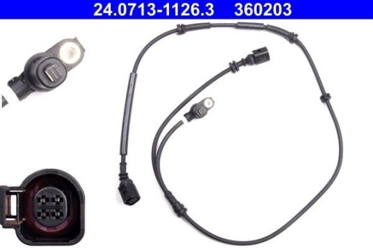 Sensor, ABS ATE 24.0713-1126.3