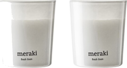 Meraki duftlys 12 timer 2 pk Fresh Linen