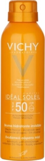 Vichy Ideal Soleil Invisible Spray 50 SPF Solkrem 200 ml - Vannavstøtende og Fuktighetsgivende