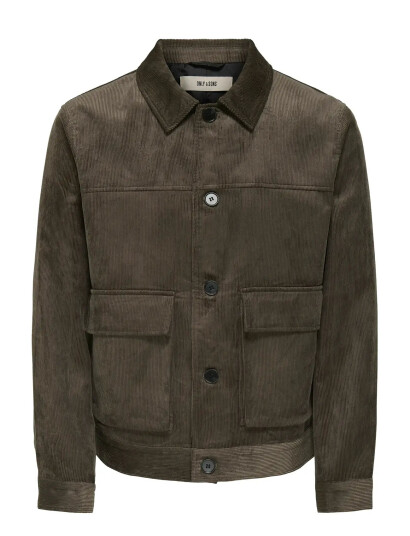 ONLY & SONS Onslance Cord Jacket Otw - Brown - XS ONLY & SONS Onslance Cord Jacket Otw - Brown - XS