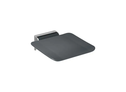 HEWI dusjsete hengslet For vegg børstet stål/antrasitt grå HEWI dusjsete hengslet For vegg børstet stål/antrasitt grå