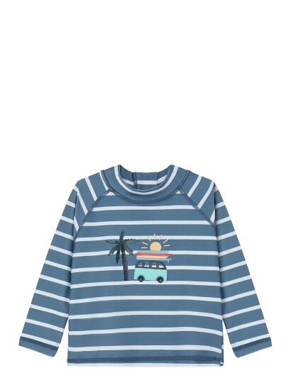 Color Kids Baby T Shirt L/S  W. App Aop Blue 86
