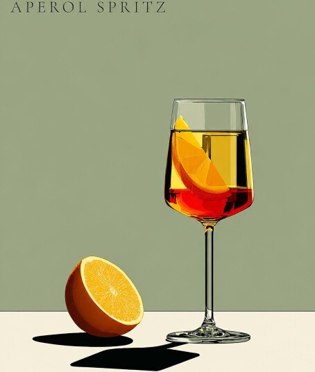Plakat Aperol Spritz Illustrasjon