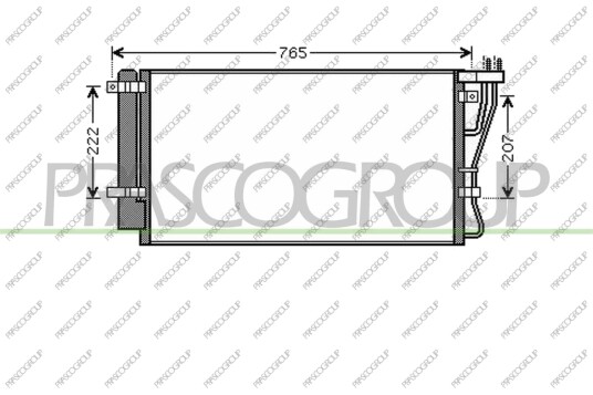 Kondensator klimaanlegg PRASCO KI732C002 Kondensator klimaanlegg PRASCO KI732C002