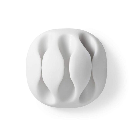 Nedis Kabel Ledelse Kabelklips Klikk Og Go 4 Stk. Antall Plasser: 3 Spor Maksimal Kabeltykkelse: 5.3 Mm TPE Hvit