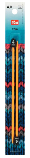 Barnestrikkepinner 4,00 mm x 17 cm Gul