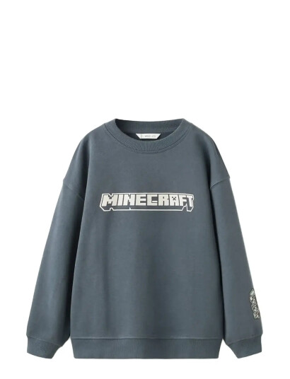 Mango Minecraft Sweatshirt Grey 9 10 Mango Minecraft Sweatshirt Grey 9 10