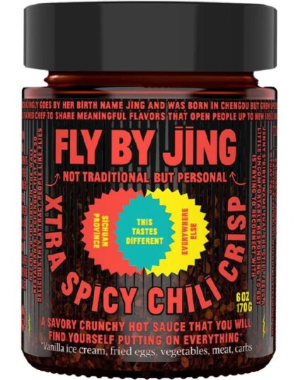 Fly By Jing Xtra Spicy Chili Crisp PREMIUM Smakfull Chrunchy Ekstra Sterk Chilisaus 170 gram Kina Fly By Jing Xtra Spicy Chili Crisp PREMIUM Smakfull Chrunchy Ekstra Sterk Chilisaus 170 gram Kina