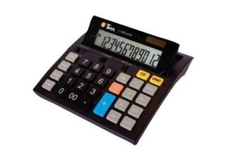 Twen J 1200 Bordlommeregner Sort Display (Indstil): 12 Solcelle-Drift, Batteridrevet (B X H X T) 141 X 25 X 151 Mm