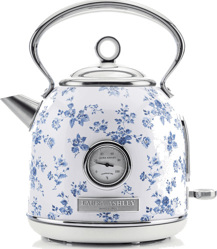 Laura Ashley Dome elektrisk vannkoker 1,7L China Rose blå/hvit Laura Ashley Dome elektrisk vannkoker 1,7L China Rose blå/hvit