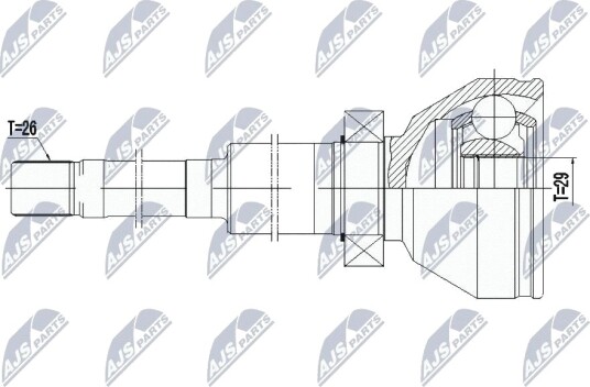 Nty Drivknute drivaksel NTY NPW VV 072
