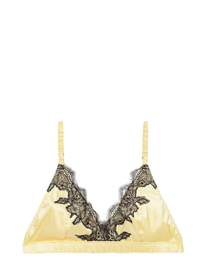 ROTATE Birger Christensen Lace Trim Bralette Yellow C/D x 70