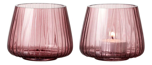 Bitz Kusintha telysestake 7,5 cm 2-pakning Rosa