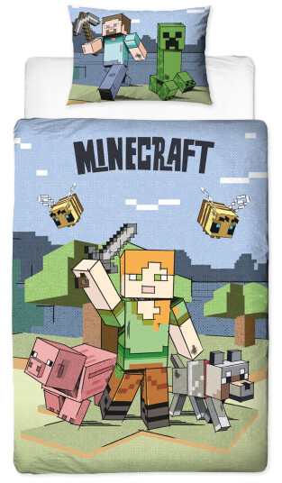 Bed Linen - Adult Size 140 x 200 cm - Minecraft MNC406 Bed Linen - Adult Size 140 x 200 cm - Minecraft MNC406