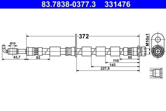 Bremseslange ATE 83.7838 0377.3