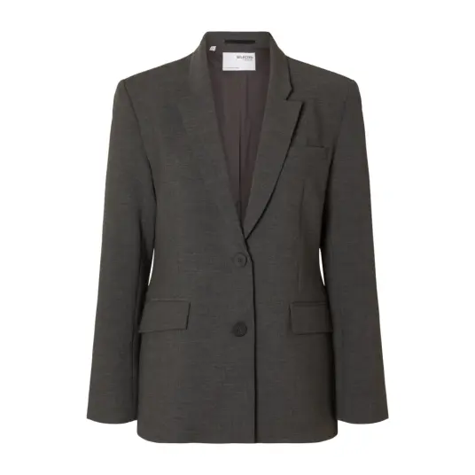 SELECTED FEMME Slfrita Ls Classic Blazer Dgm Dark Grey Melange Detail:melan 36