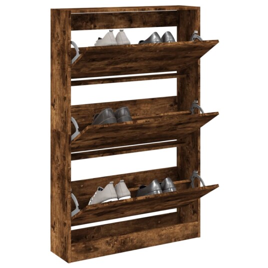  Skoskap røkt eik 80x21x125,5 cm konstruert tre 8721012381643