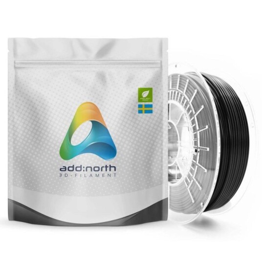 Addnorth E-PLA-filament for 3D-skriver 1,75 mm Svart Addnorth E-PLA-filament for 3D-skriver 1,75 mm Svart