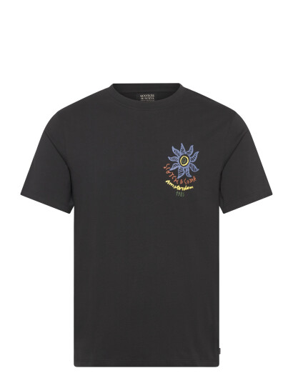 Scotch & Soda Front And Back Artwork Regularfit Tshirt Grey S