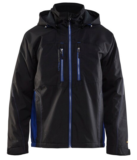 Blåkläder Vinterjakke lettfôret Svart/kornblå XXXL