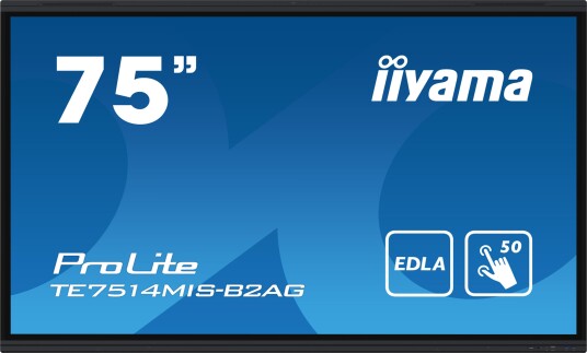Iiyama 75" UHD Interaktiv Berøringsskjerm med HDMI 2.0 og 4K Oppløsning