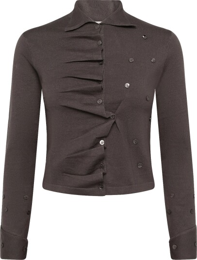 Laagam Fia Grey Buttoned Cardigan   GREY   XL/42