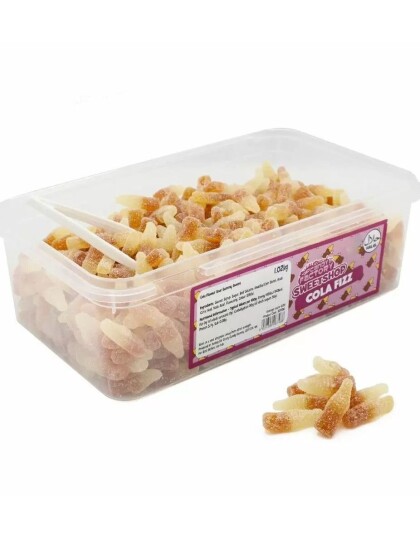 600 stk Sweetshop Cola Fizz Boks med Sure Colaflasker 1,02 kg
