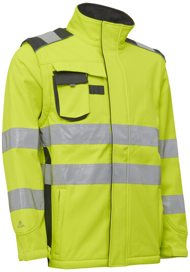 Elka Synlighets Softshelljakke 116504r Gul Str./grå 4XL