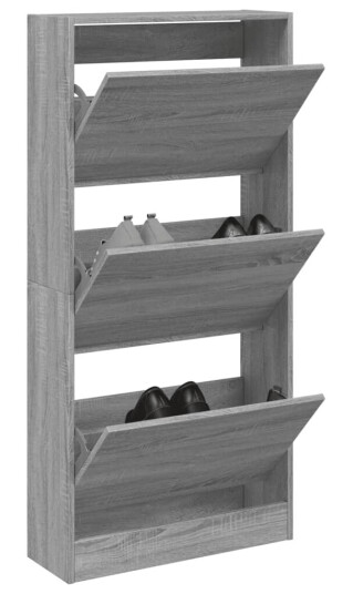 Skoskap grå sonoma 60x21x125,5 cm konstruert tre 8721012381377