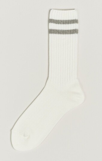 BEAMS PLUSSchool Boy SocksWhite/Grey