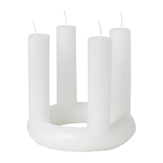 Broste Copenhagen Lucia Julelysestake Hvit Ø20 cm Broste Copenhagen Lucia Julelysestake Hvit Ø20 cm